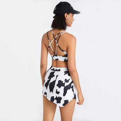 Cow Print Sports Skirt Set – Cowgirl Roleplay Set