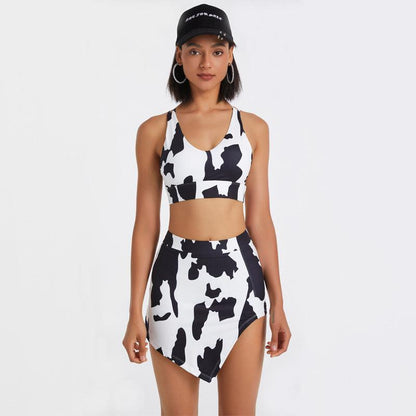 Cow Print Sports Skirt Set – Cowgirl Roleplay Set