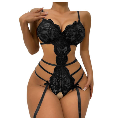 Sexy Hollow Suspender Bodysuit