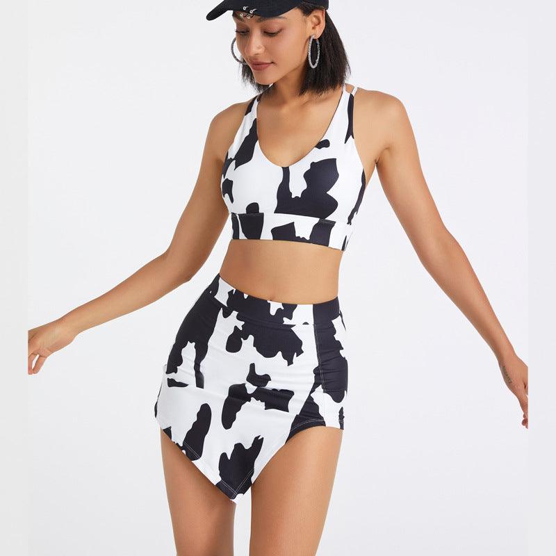 Cow Print Sports Skirt Set – Cowgirl Roleplay Set